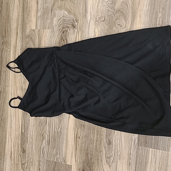 Women's Elegant Spaghetti Straps Deep V Neck Sleeveless Bodycon Party Dress - Picture 6 of 6